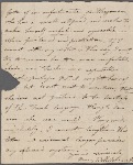 Autograph letter signed to Reverend Henry Dyson Gabell, [9-19 October 1787]