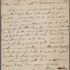 Autograph letter signed to Mary Robinson, [circa late 1796]