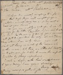 Autograph letter signed to Mary Robinson, [circa late 1796]