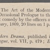 Holograph poem (fragment), The Philosophy of Melancholy