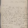 Autograph letter signed to Captain Walter Bathurst, 29 May 1810