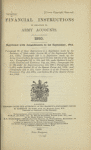 Financial instructions in relation to army accounts. 1910. 