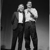 Joseph Papp and Mandy Patinkin at New York Shakespeare Festival 35th anniversary party, April 23, 1990.
