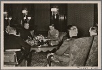 [The Slovak prime minsiter Dr. Tiso visits the Fuhrer in Berlin.  The Fuhrer in conversation with Dr. Tiso.]