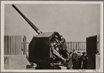England lives in groundless fear of war.  Their armaments are of monstrous proportions.  Our picture shows the new English anti-aircraft defenses.