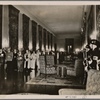 The Supreme Commander and commanding generals of the Army and the Air Force as well as the Admirals of the Navy and their wives were guests of the Fuhrer in the new Reichs Chancellery