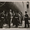 The Fuhrer and Grand Admiral Raeder on the way to the launching of the 35,000-ton battleship "Tirpitz" from the Navy building yard at Wilhemshaven