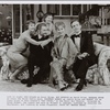 Mia Dillon, Roy Dotrice, Barbara Bryne, Rosemary Harris, and Robert Joy in the 1985 revival of Noël Coward's "Hay Fever" at the Music Box Theatre