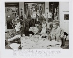 The Bliss Family (at their breakfast table) and their weekend guests, are from left to right--at table: Robert Joy, Roy Dotrice, Mia Dillon, Rosemary Harris; the guests, standing from left to right: Carolyn Seymour, Deborah Rush, Campbell Scott, and Charles Kimbrough in Noel Coward's 1925 comedy "Hay Fever"