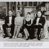 The guests of the Bliss family (left to right): Campbell Scott, Deborah Rush, Carolyn Seymour, and Charles Kimbrough in the 1985 revival of Noël Coward's "Hay Fever" at the Music Box Theatre	