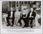 The guests of the Bliss family (left to right): Campbell Scott, Deborah Rush, Carolyn Seymour, and Charles Kimbrough in the 1985 revival of Noël Coward's "Hay Fever" at the Music Box Theatre	