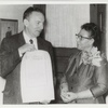 Physician May Edward Chinn being presented with certificate of recognition