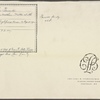 Autograph letter signed to Sarah Love Peacock, 14 August 1792