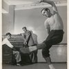 Jerome Robbins with Leonard Bernstein and Oliver Smith.