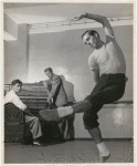 Jerome Robbins with Leonard Bernstein and Oliver Smith.