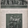 Einzelgruppe von dem rechten Giebelfed der neuen Universität zu Neapel. Von links nach rechts: Taddeo da Sessa, der erste Rektor de Universität, Erasmus von Monte Cassino und Sebastiano Pignatelli, berühmte Gelehrte.