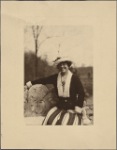 Grace Thompson Seton on the terrace of her country home at Greenwich, Conn