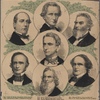 Hon. Caleb B. Smith, secretary of the interior. Hon. Montgomery Blair, postmaster-general. Hon. Simon Cameron, secretary of war. Hon. W.H. Seward, secretary of state. Hon. Gideon Welles, secretary of the Navy. Hon. Edward Bates, attorney-general. Hon. S.P. Chase, secretary of the treasury.