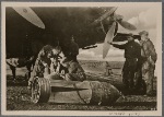 Ground crewmen from the Italian bomber squadrons on the Channel coast prepare for a mission against England, which has suffered devastating attacks in the past weeks against cities producing vital war materials.