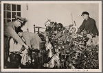 The German people gave the Führer a great birthday present.  In the collection stations they piled up donations of metal, the total surpassing all expectations.  An entire nation helped defend its freedom