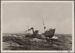 [The duties of the German patrol boats are difficult, as they tirelessly battle high seas and winter storms on their far-flung posts to keep the German sea lanes safe.]