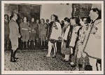 [The Fuhrer's birthday was also celebrated in the General Government (of Poland).  In Cracow castle the General Governor, Reichs Minister Frank, arranged a great reception, in which a delegation of Goralen took part.]