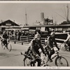 From the harbors the German troops moved into the interior of Norway, where the speed of their advance was such that they met little resistance. Here a bicycle squadron has disembarked in Oslo.