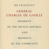 Dinner for His Excellency General Charles de Gaulle