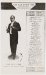Clef Club of New York program cover, with James Reese Europe holding a baton