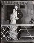 Temporary replacement cast members Edith Taliaferro and Donald Brian in a scene from the original 1931 New York production of Noël Coward's Private Lives