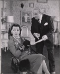 Luba MaLina and Morris Carnovsky in a scene from the original 1957 New York production of Noël Coward's "Nude With Violin"