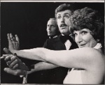 Barbara Cason, Roderick Cook, and Jamie Ross in a scene from the original 1972 off-Broadway production of "Oh, Coward!"