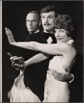 Barbara Cason, Roderick Cook, and Jamie Ross in a scene from the original 1972 off-Broadway production of "Oh, Coward!"