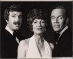 Barbara Cason, Roderick Cook, and Jamie Ross in a scene from the original 1972 off-Broadway production of "Oh, Coward!"