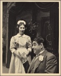 Reva Rose and Kurt Kasnar in a scene from the original 1959 Broadway production of Noël Coward's "Look After Lulu"