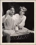 Tammy Grimes and Roddy McDowall in a scene from the original 1959 Broadway production of Noël Coward's "Look After Lulu"