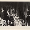 Eric Christmas, Ron Harrity, Paul Smith, Sasha Von Scherler, Tammy Grimes, and George Baker in a scene from the original 1959 Broadway production of Noël Coward's "Look After Lulu"