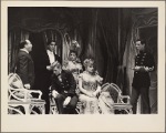 Eric Christmas, Ron Harrity, Paul Smith, Sasha Von Scherler, Tammy Grimes, and George Baker in a scene from the original 1959 Broadway production of Noël Coward's "Look After Lulu"