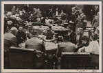 The Führer received the Party's Leadship Corps in the rooms of the Führer Building on the Royal Square in Munich . The Führer in conversation with his guests