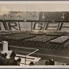 On May 1st, the National Holiday of the German People, the Fuhrer spoke to his youth in the Berlin Olympic Stadium.  The dark jackets of the BdM between the white blouses spell out the words "We belong to you".