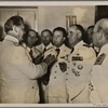 Commander-in-Chief of the Italian Air Force General Valle, invited to Germany along with his staff by General-Field Marshal Goering for important talks, in conversation with the General-Field Marshal at Karinhall (Goering's country estate).