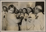 Commander-in-Chief of the Italian Air Force General Valle, invited to Germany along with his staff by General-Field Marshal Goering for important talks, in conversation with the General-Field Marshal at Karinhall (Goering's country estate).