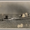 German submarines, which sometimes practice in the Baltic, passing in review in line-ahead (formation) before Grand Admiral Raeder.