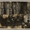 In a festive ceremony, Reichs Interior Minister Dr. Frick swore in District Leader Greiser as Reichs Governor of the Warthe District (part of occupied Poland).  District Leader Greiser delivered an address in the old throne room of Posen Castle.