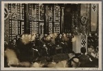 In a festive ceremony, Reichs Interior Minister Dr. Frick swore in District Leader Greiser as Reichs Governor of the Warthe District (part of occupied Poland).  District Leader Greiser delivered an address in the old throne room of Posen Castle.