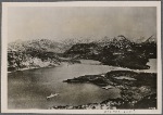 German air reconnaissance photo of a British cruiser, location uncertain (Orkney Islands?)