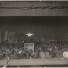 Large group of actors on stage in street clothes during the 1919 Actors’ Strike