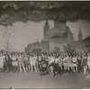 Large group of actors on stage in costume during the 1919 Actors’ Strike