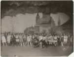 Large group of actors on stage in costume during the 1919 Actors’ Strike