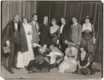 Group of actors on stage in costume during the 1919 Actors’ Strike